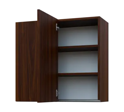 MHHR - 8 horní skříňka, 1-dveřová, rohová, levá, 730x800x300, ořech královský